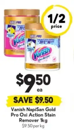 Drakes Vanish Napisan Gold Pro Oxi Action Stain Remover offer