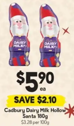 Drakes Cadbury Dairy Milk Hollow Santa offer