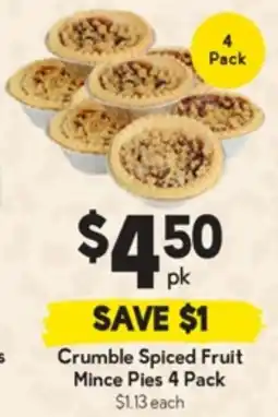 Drakes Crumble Spiced Fruit Mince Pies offer