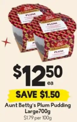 Drakes Aunt Betty's Plum Pudding Large offer