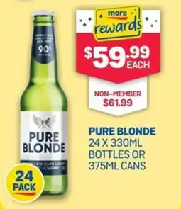 SipnSave Pure blonde bottles or cans offer
