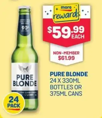 SipnSave Pure blonde bottles or cans offer