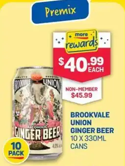 SipnSave Brookvale union ginger beer cans offer