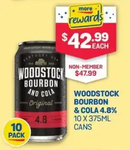 SipnSave Woodstock bourbon & cola 4.8% cans offer
