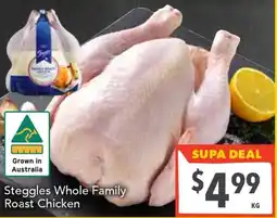 Supa Valu Steggles Whole Family Roast Chicken offer