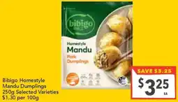Supa Valu Bibigo Homestyle Mandu Dumplings Selected Varieties offer