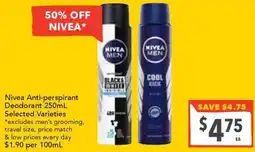 Supa Valu Nivea Anti-perspirant Deodorant Selected Varieties offer