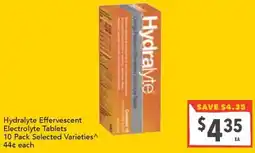 Supa Valu Hydralyte Effervescent Electrolyte Tablets Selected Varieties offer