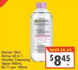 Supa Valu Garnier Skin Active All in 1 Micellar Cleansing Water offer