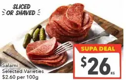 Supa Valu Salami Selected Varieties offer