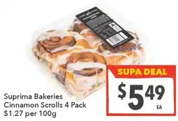 Supa Valu Suprima Bakeries Cinnamon Scrolls offer