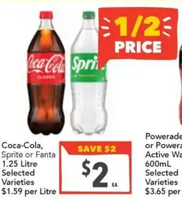 Supa Valu Coca-Cola, Sprite or Fanta Selected Varieties offer
