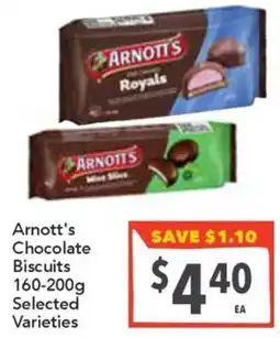 Supa Valu Arnott's Chocolate Biscuits Varieties Selected offer