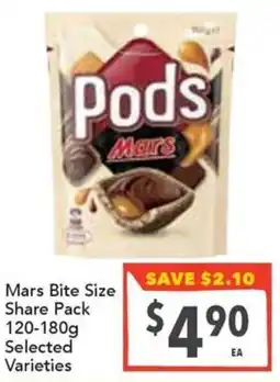 Supa Valu Mars Bite Size Share Pack Selected Varieties offer