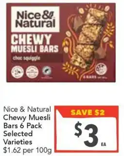 Supa Valu Nice & Natural Chewy Muesli Bars offer