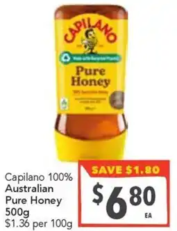 Supa Valu Capilano 100% Australian Pure Honey offer