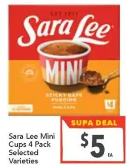 Supa Valu Sara Lee Mini Cups Selected Varieties offer
