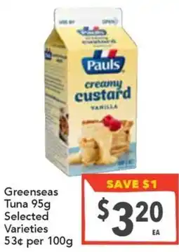 Supa Valu Greenseas Tuna Selected Varieties offer