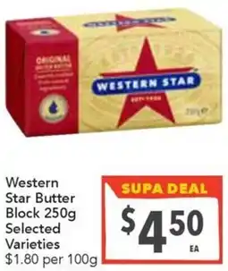 Supa Valu Western Star Butter Block Selected Varieties offer