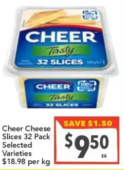 Supa Valu Cheer Cheese Slices Selected Varieties offer