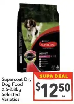 Supa Valu Supercoat Dry Dog Food Selected Varieties offer