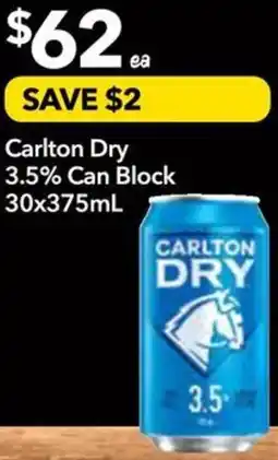 Supa Valu Carlton Dry 3.5% Can Block offer