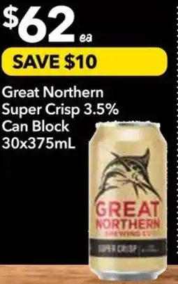 Supa Valu Great Northern Super Crisp 3.5% Can Block offer
