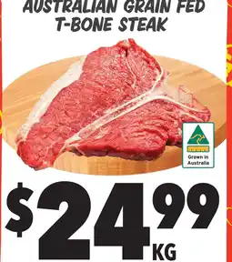 Supa Valu Australian grain fed t-bone steak offer