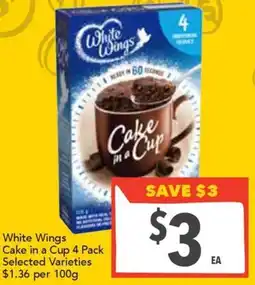 Supa Valu White Wings Cake in a Cup Selected Varieties offer