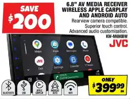 Autobarn 6.8" av media receiver wireless apple carplay and android auto offer