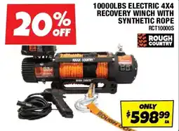 Autobarn 10000lbs electric 4x4 recovery winch with synthetic rope offer