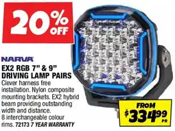 Autobarn Narva ex2 rgb 7" & 9" driving lamp pairs offer