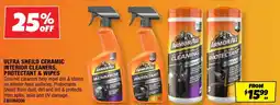 Autobarn Ultra sheild ceramic interior cleaners, protectant & wipes offer