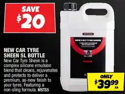 Autobarn New car tyre sheen bottle offer