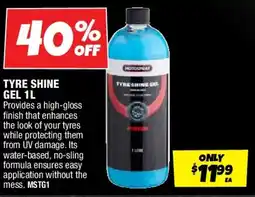 Autobarn Tyre shine gel offer