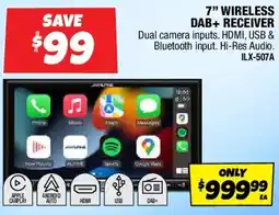 Autobarn 7" wireless dab+ receiver offer