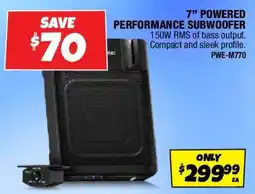 Autobarn 7" powered performance subwoofer offer
