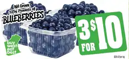 Farmer Jack's Wa grown punnets of blueberries offer