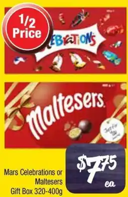 Farmer Jack's Mars celebrations or maltesers gift box offer