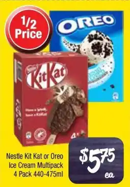 Farmer Jack's Nestle Kit Kat or Oreo Ice Cream Multipack offer