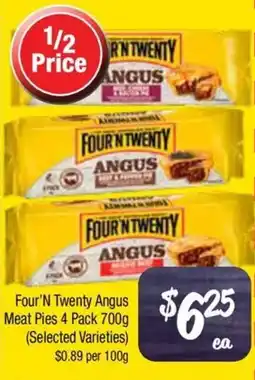 Farmer Jack's Four'N Twenty Angus Meat Pies (Selected Varieties) offer