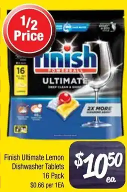Farmer Jack's Finish Ultimate Lemon Dishwasher Tablets offer