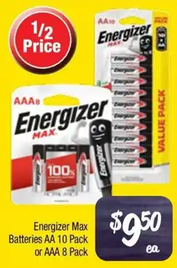 Farmer Jack's Energizer max batteries aa offer