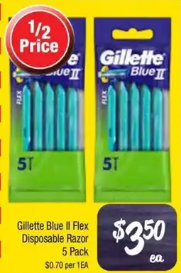Farmer Jack's Gillette Blue II Flex Disposable Razor offer