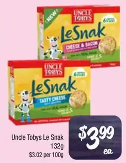Farmer Jack's Uncle Tobys Le Snak offer