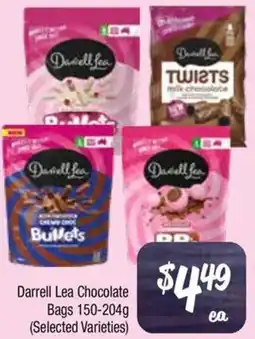 Farmer Jack's Darrell Lea Chocolate Bags (Selected Varieties) offer
