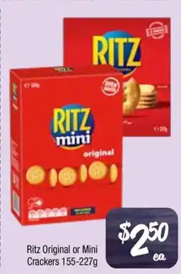 Farmer Jack's Ritz Original or Mini Crackers offer
