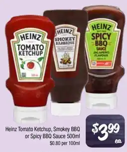 Farmer Jack's Heinz Tomato Ketchup, Smokey BBQ or Spicy BBQ Sauce offer