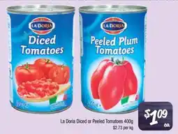 Farmer Jack's La Doria Diced or Peeled Tomatoes offer