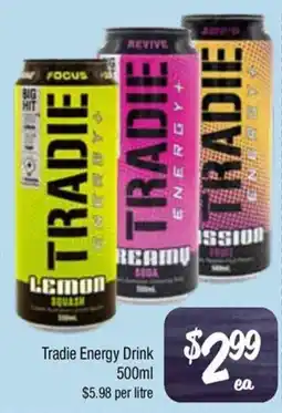 Farmer Jack's Tradie Energy Drink offer